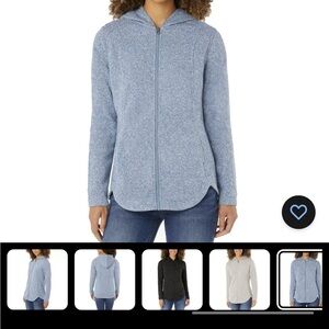 Eddie Bauer Women Radiator Fleece Full Zip Hooded Jacket